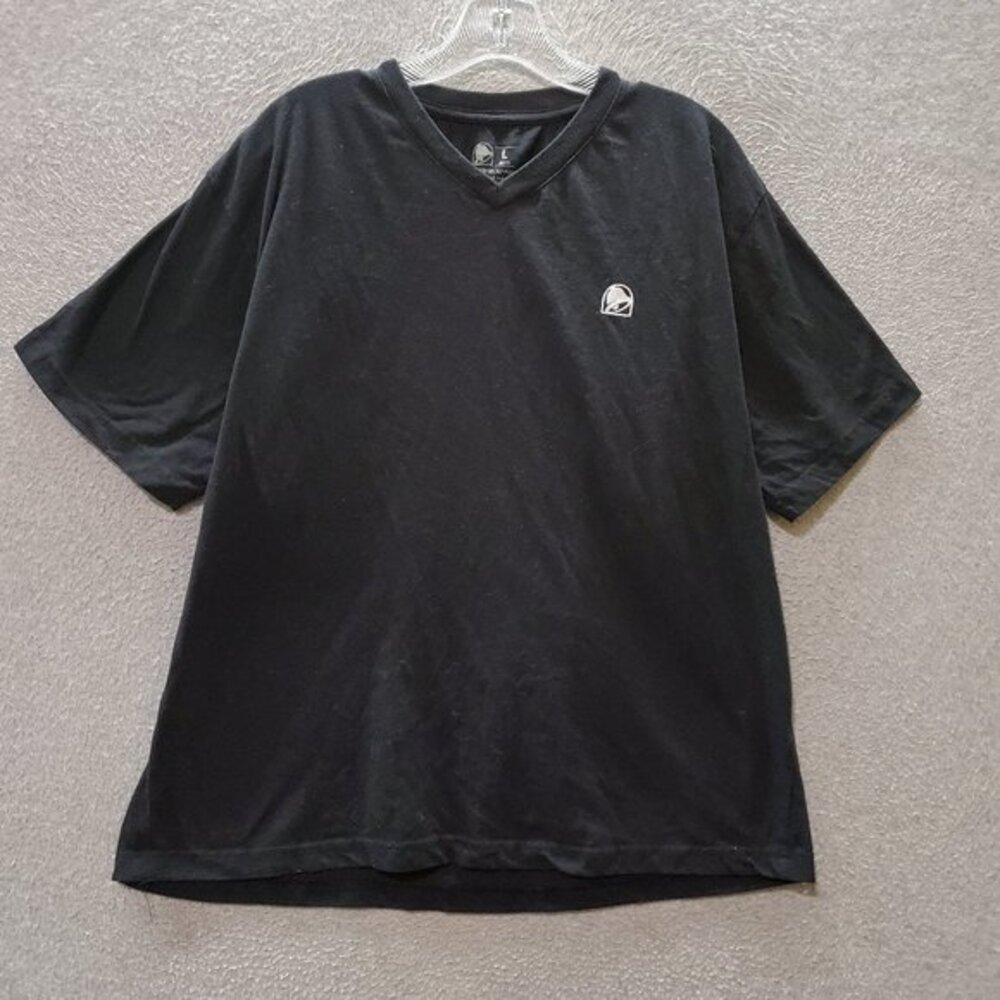 Tacobell Shirt Men Shirt Large Black Logo Graphic Short‎ Sleeve Crew Neck Tee